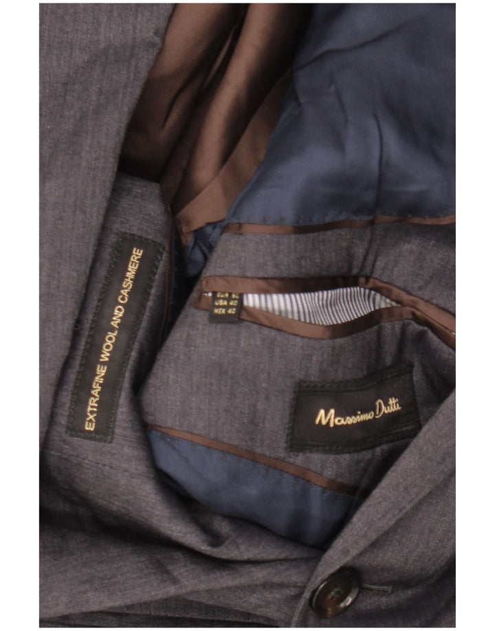 Massimo Dutti Jachetă pentru bărbați cu 2 nasturi EU 50 Lână gri mediu