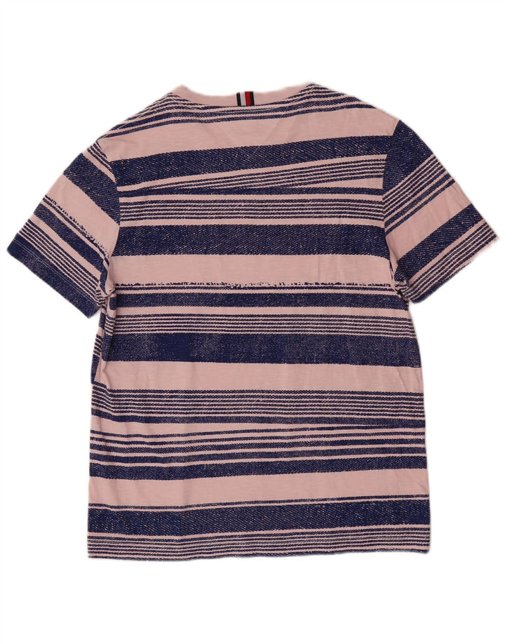 Tricou Tommy Hilfiger pentru bărbați, cu croiala normală, top cu dungi roz mediu