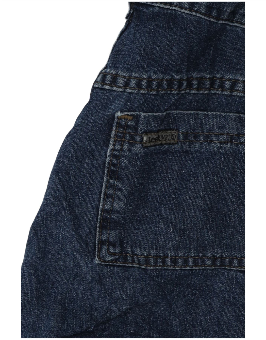 Pantaloni scurți din denim cargo cu talie înaltă Lee W32 Large Blue