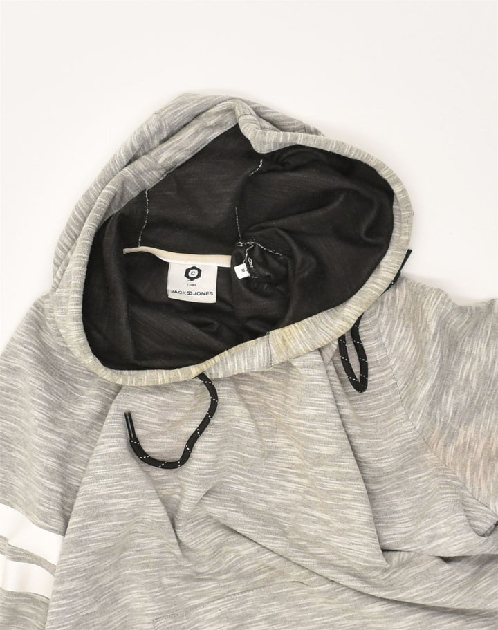 JACK & JONES Mens Hoodie Jumper Medium Grey Polyester | Vintage Jack & Jones | Thrift | Second-Hand Jack & Jones | Used Clothing | Messina Hembry 