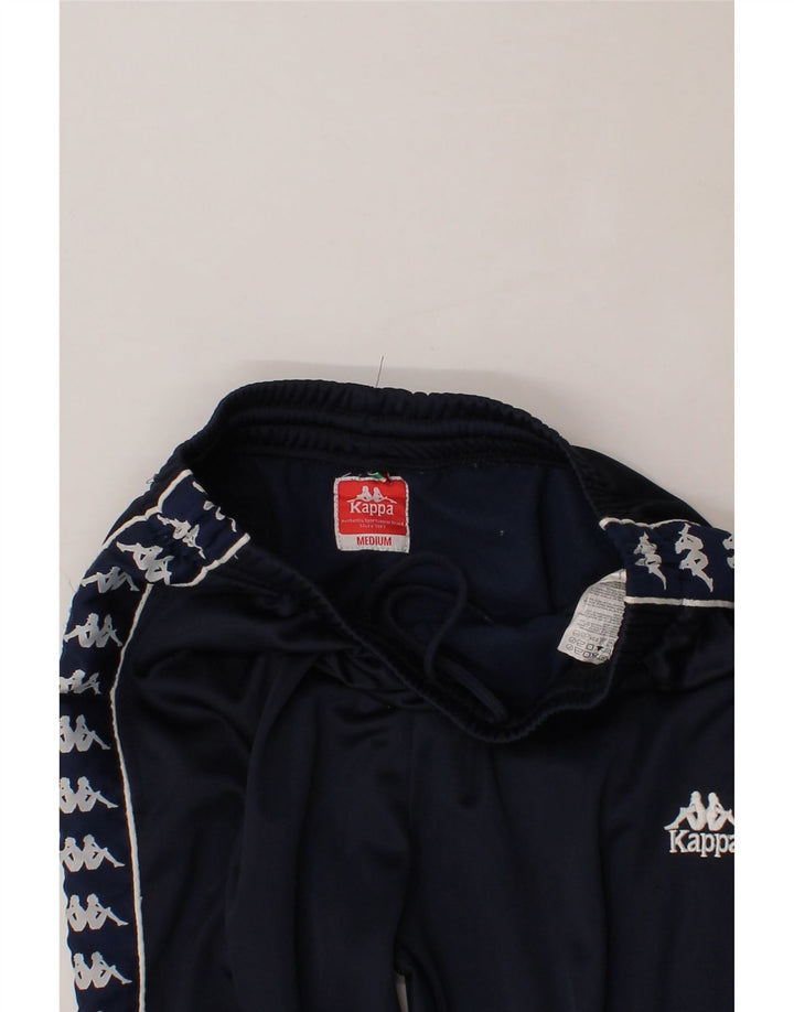 KAPPA Womens Graphic Tracksuit Trousers UK 12 Medium  Navy Blue Polyester Vintage Kappa and Second-Hand Kappa from Messina Hembry 