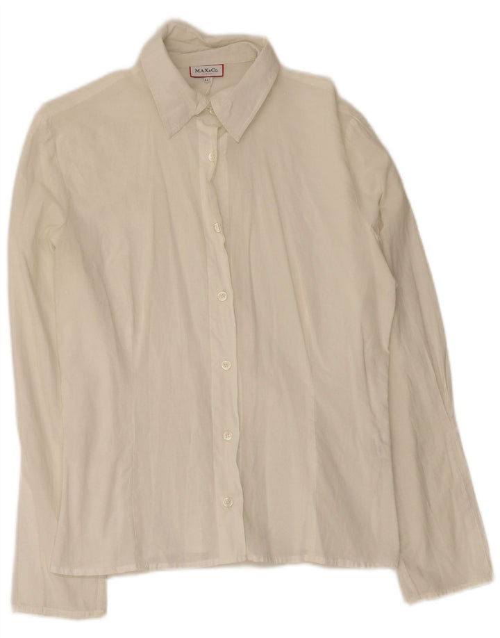 Max & Co. Cămașă pentru femei IT 44 Medium White Bumbac