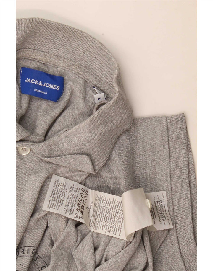 Tricou polo Jack & Jones pentru bărbați, bumbac, gri mediu