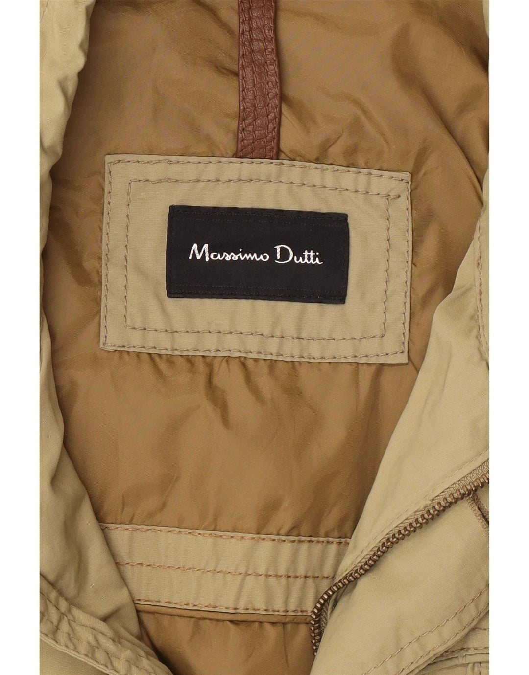 Jachetă Massimo Dutti pentru bărbați UK 44 2XL Kaki Nylon