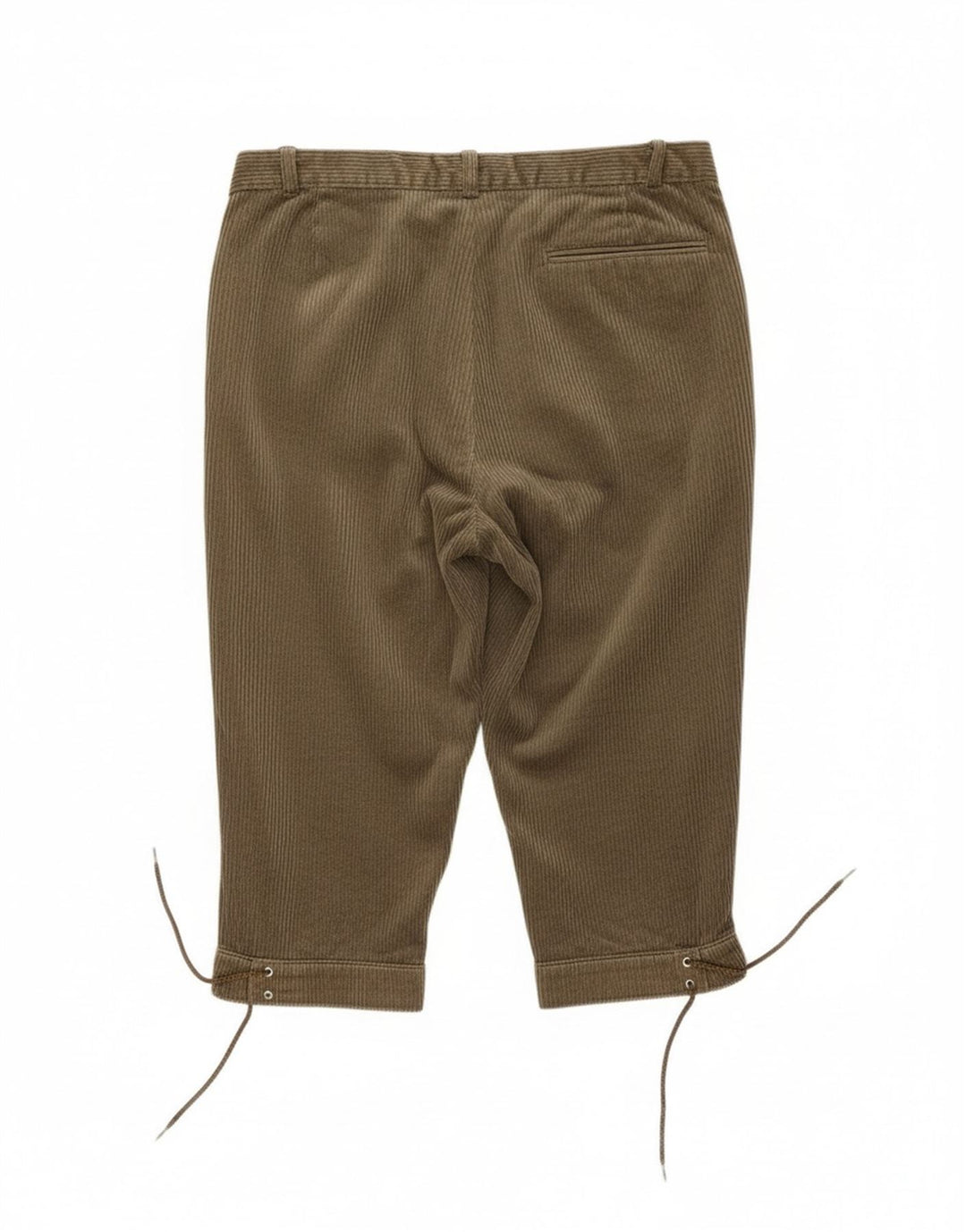 RODEO Mens Pegged Capri Corduroy Trousers IT 48 Medium W32 L19 Khaki