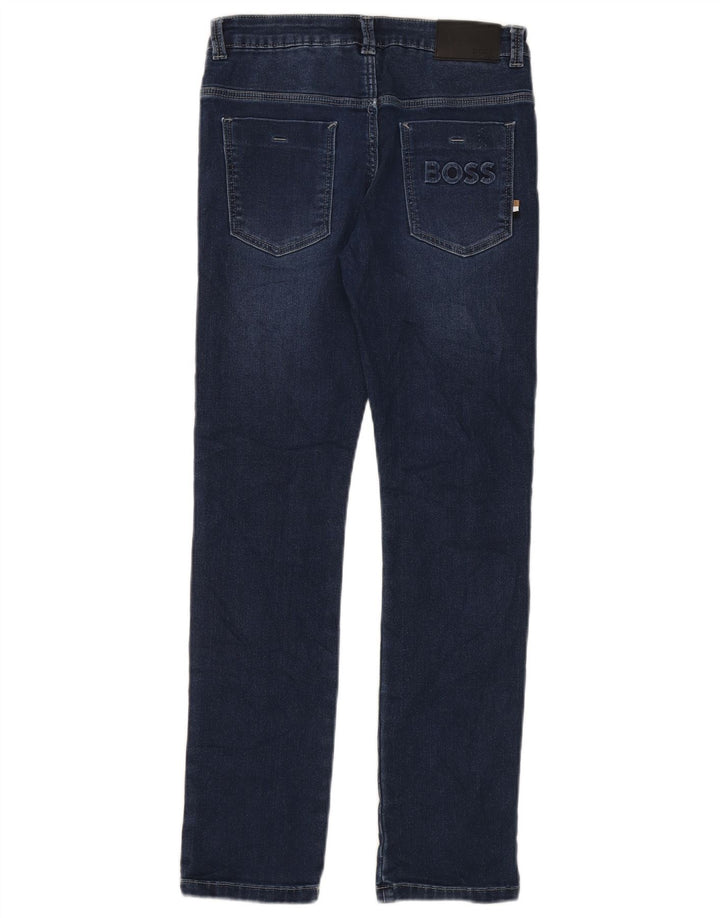 Blugi slim pentru baieti HUGO BOSS 11-12 ani XS Albastru
