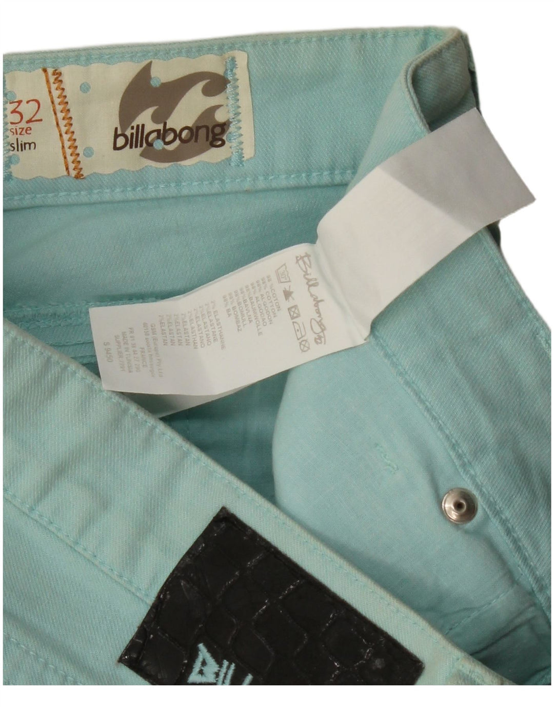 BILLABONG Pantaloni slim casual pentru femei W32 L32 bumbac albastru