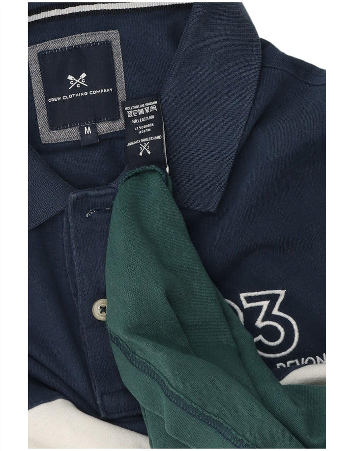 Crew Clothing Tricou polo pentru bărbați, albastru mediu, bumbac color bloc
