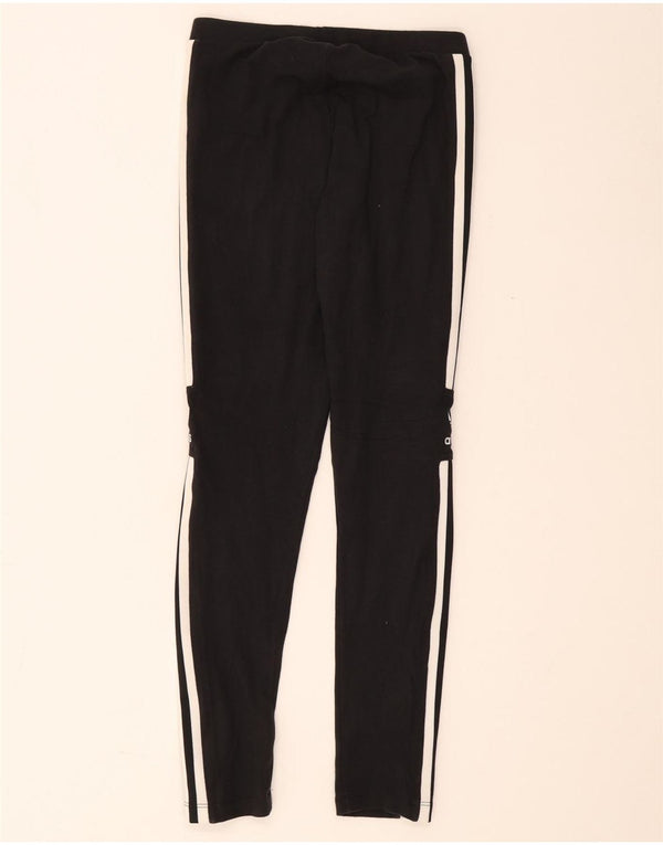 Leggings pentru femei Adidas UK 10 mic bumbac negru