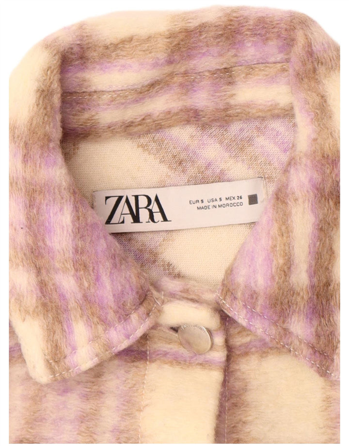 Jachetă bomber oversize pentru femei ZARA UK 10 Small, bej, din poliester