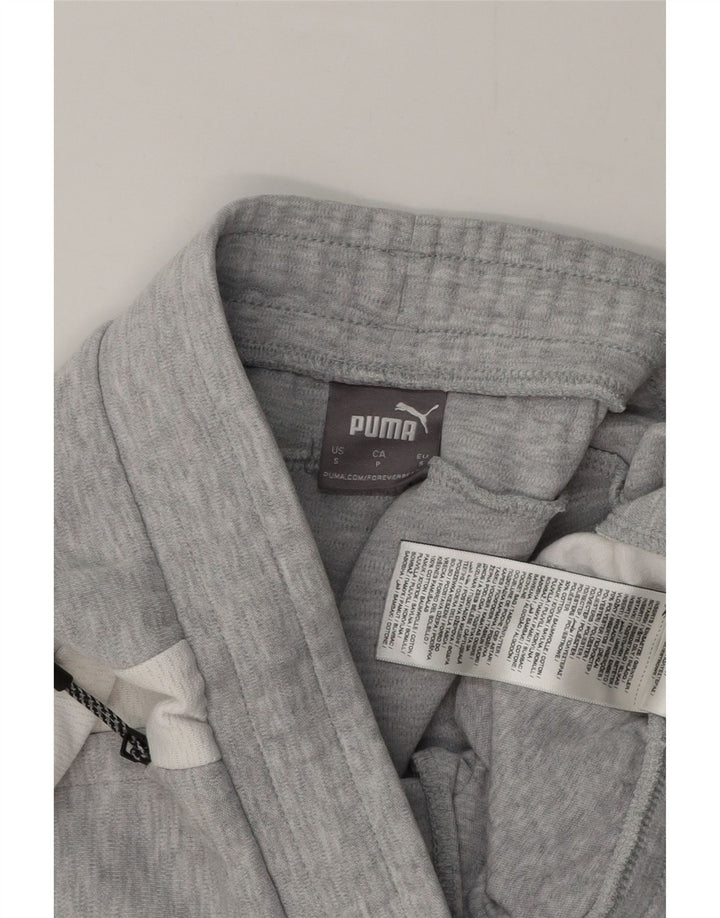Pantaloni de trening Puma pentru bărbați, bumbac color bloc, gri mici
