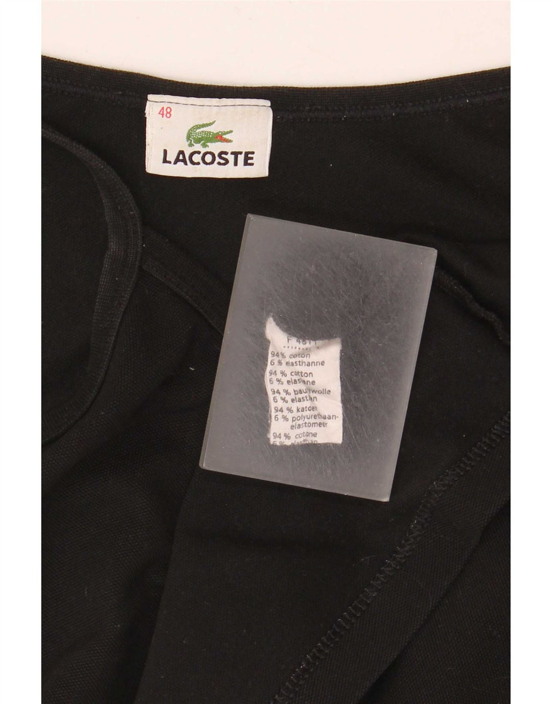 Top camis pentru femei Lacoste Mărimea 48 XL bumbac negru