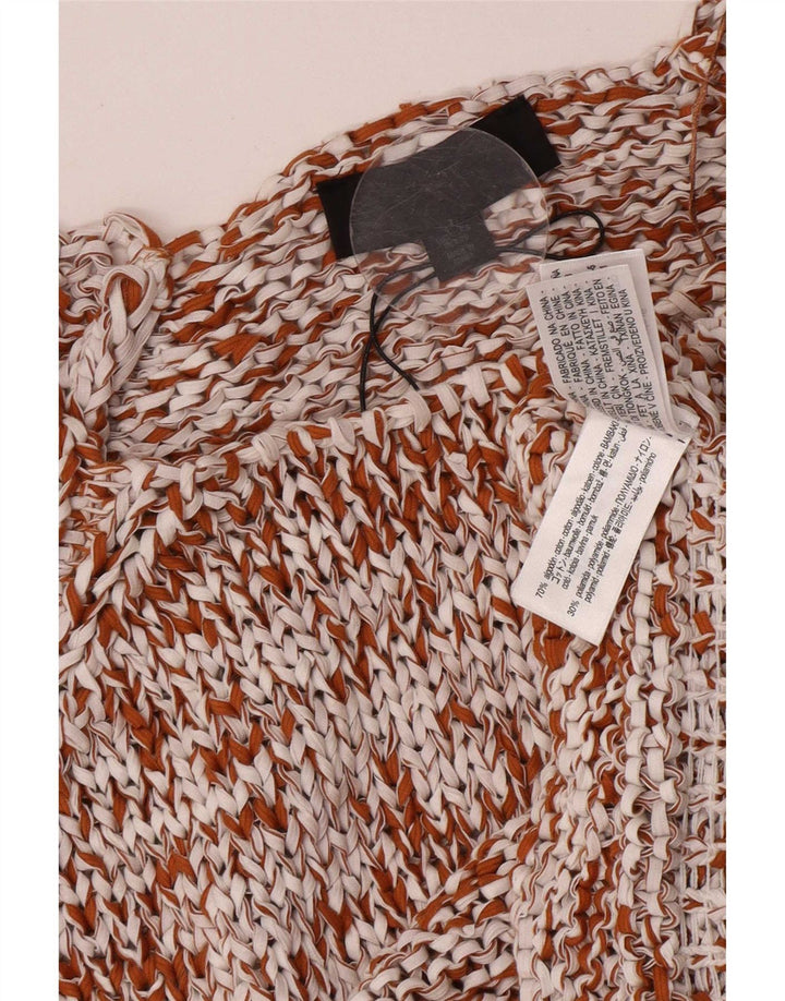 Bluză oversize din croșetat pentru femei Zara UK 10 Bumbac maro mic
