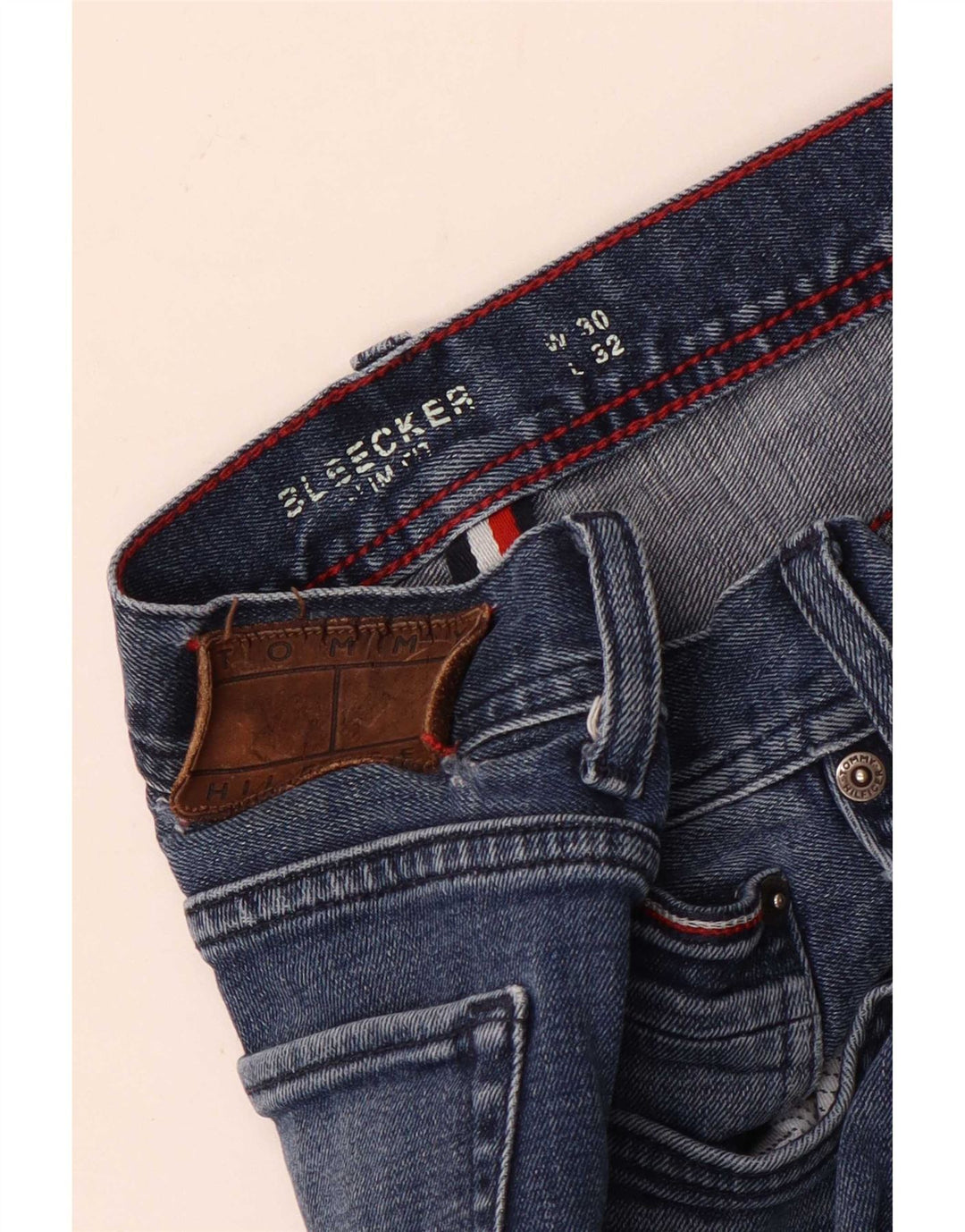 Blugi Tommy Hilfiger pentru femei Bleecker Slim W30 L32 Bumbac albastru