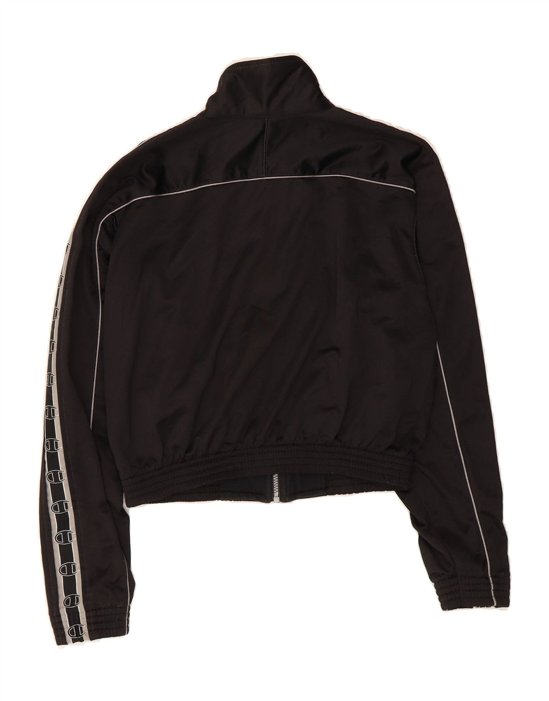 CHAMPION Womens Crop Graphic Tracksuit Top Jacket UK 16 Large Black Vintage Champion and Second-Hand Champion from Messina Hembry 