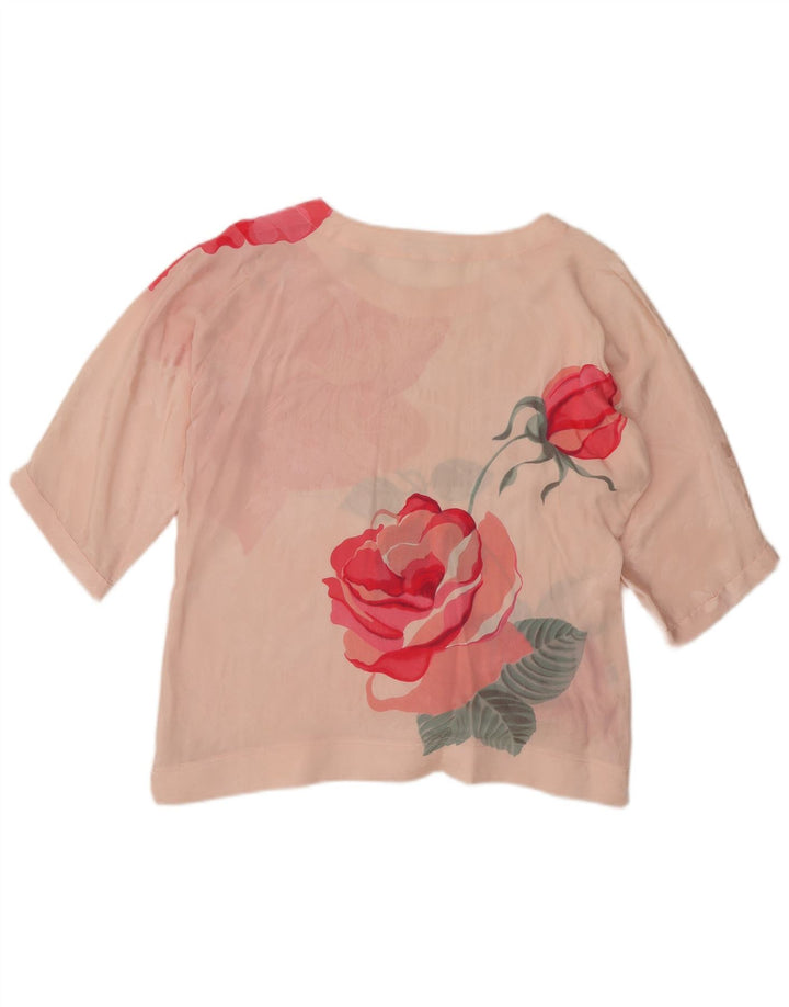 Mario Pucci Cecconi Bluză Transparentă Femei Top IT 44 Roz Mediu Floral