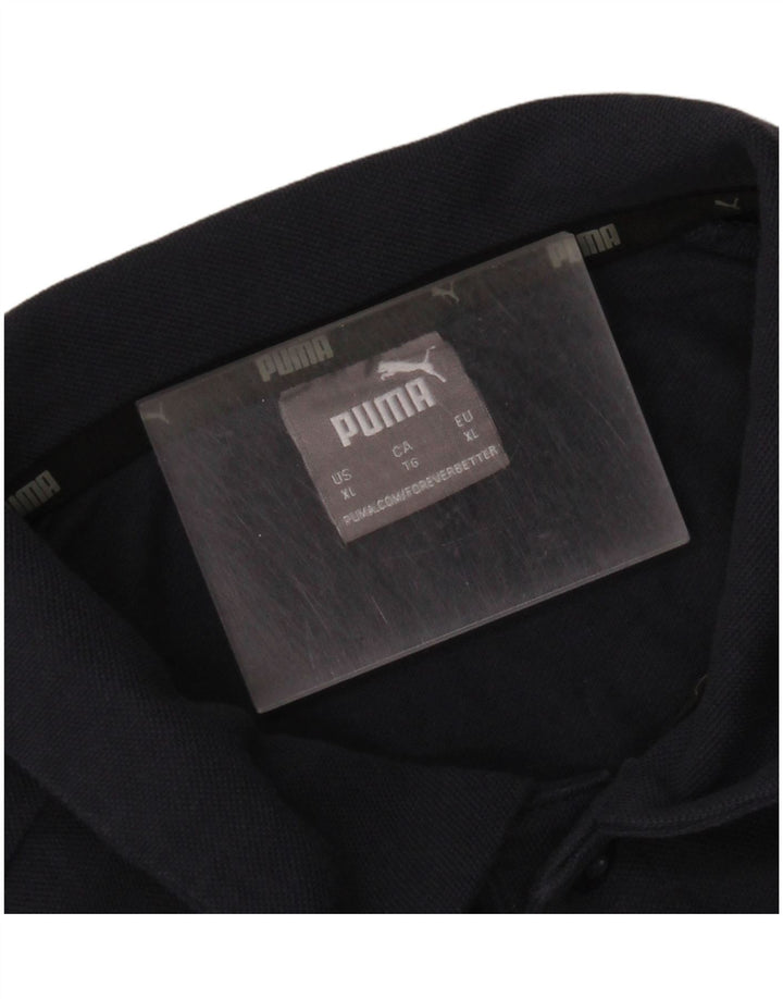 Tricou polo grafic pentru bărbați PUMA XL bleumarin