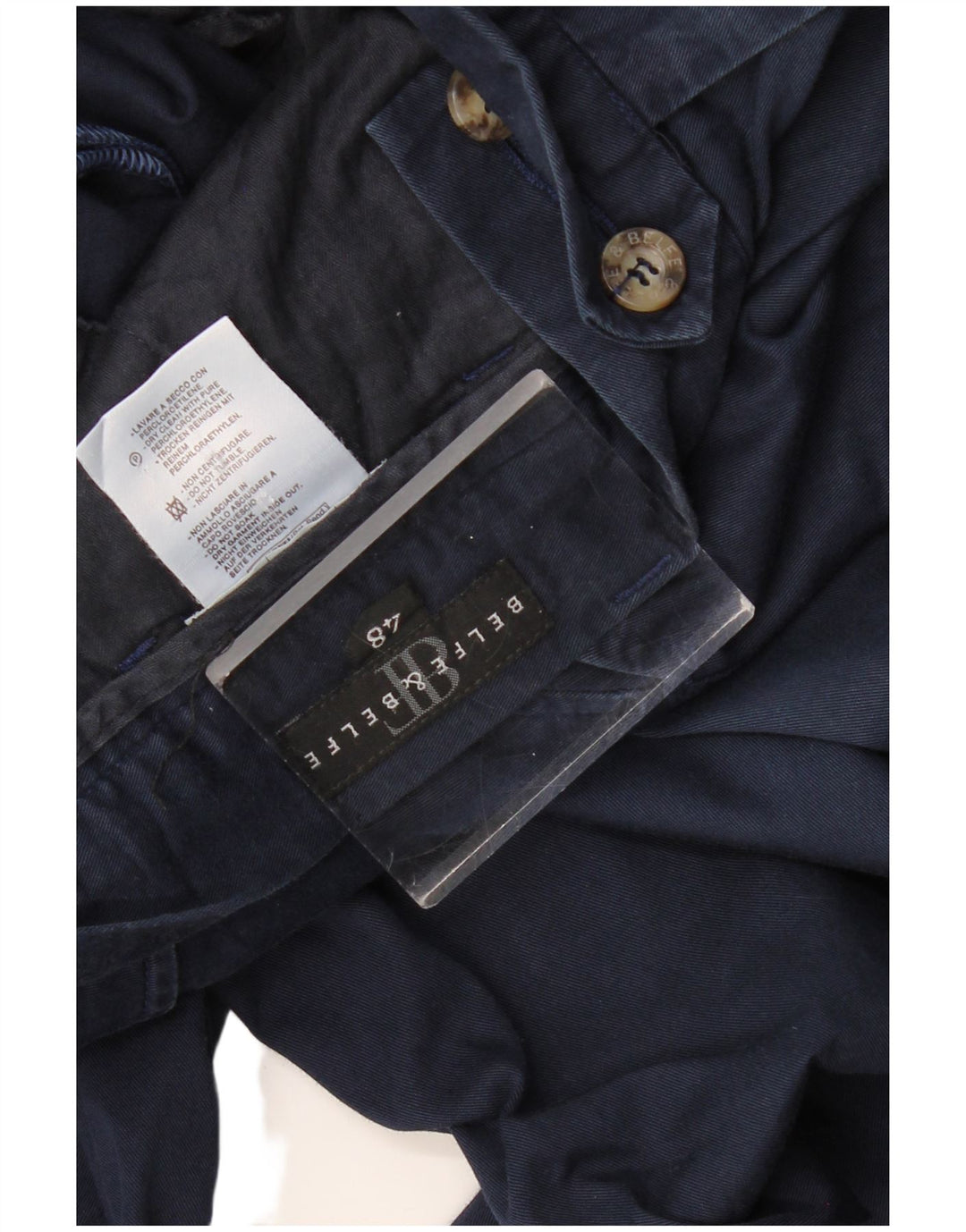 Belfe & Belfe Pantaloni drepți pentru bărbați L32 L32 Bleumarin