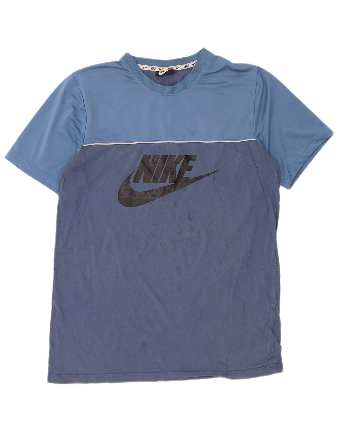 Tricou grafic pentru bărbați NIKE Top mare, albastru, bumbac color bloc