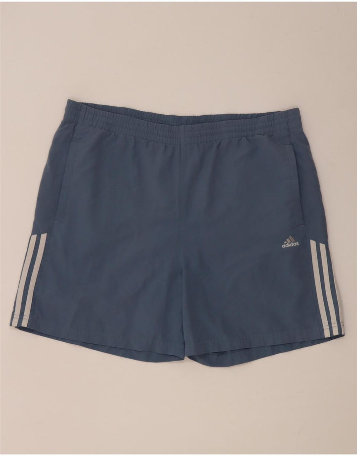 Pantaloni scurți sport pentru bărbați Adidas, mari, albastru, poliester