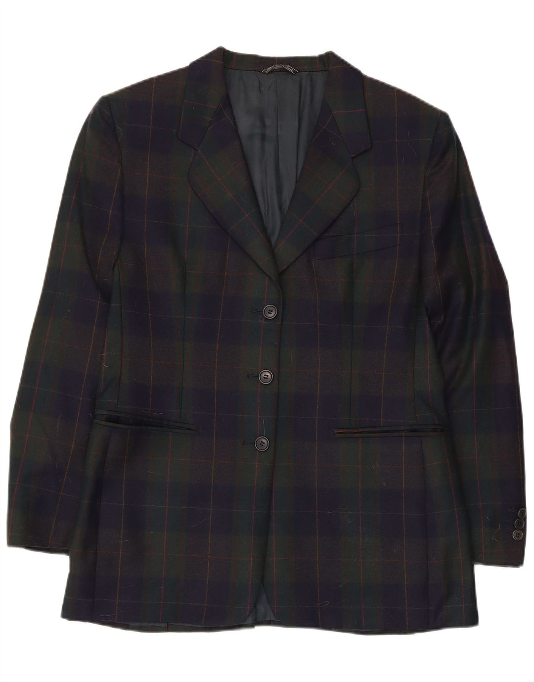 Jachetă Blazer Vintage pentru femei cu 3 nasturi UK 14 Medium, multicoloră