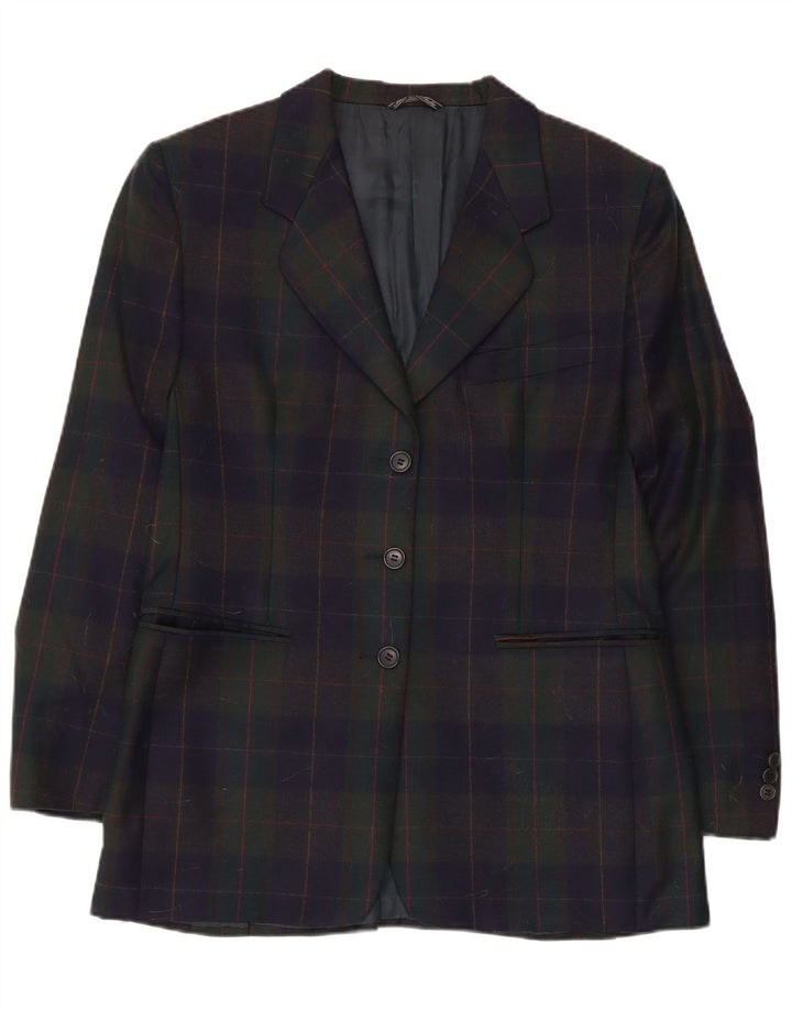 Jachetă Blazer Vintage pentru femei cu 3 nasturi UK 14 Medium, multicoloră