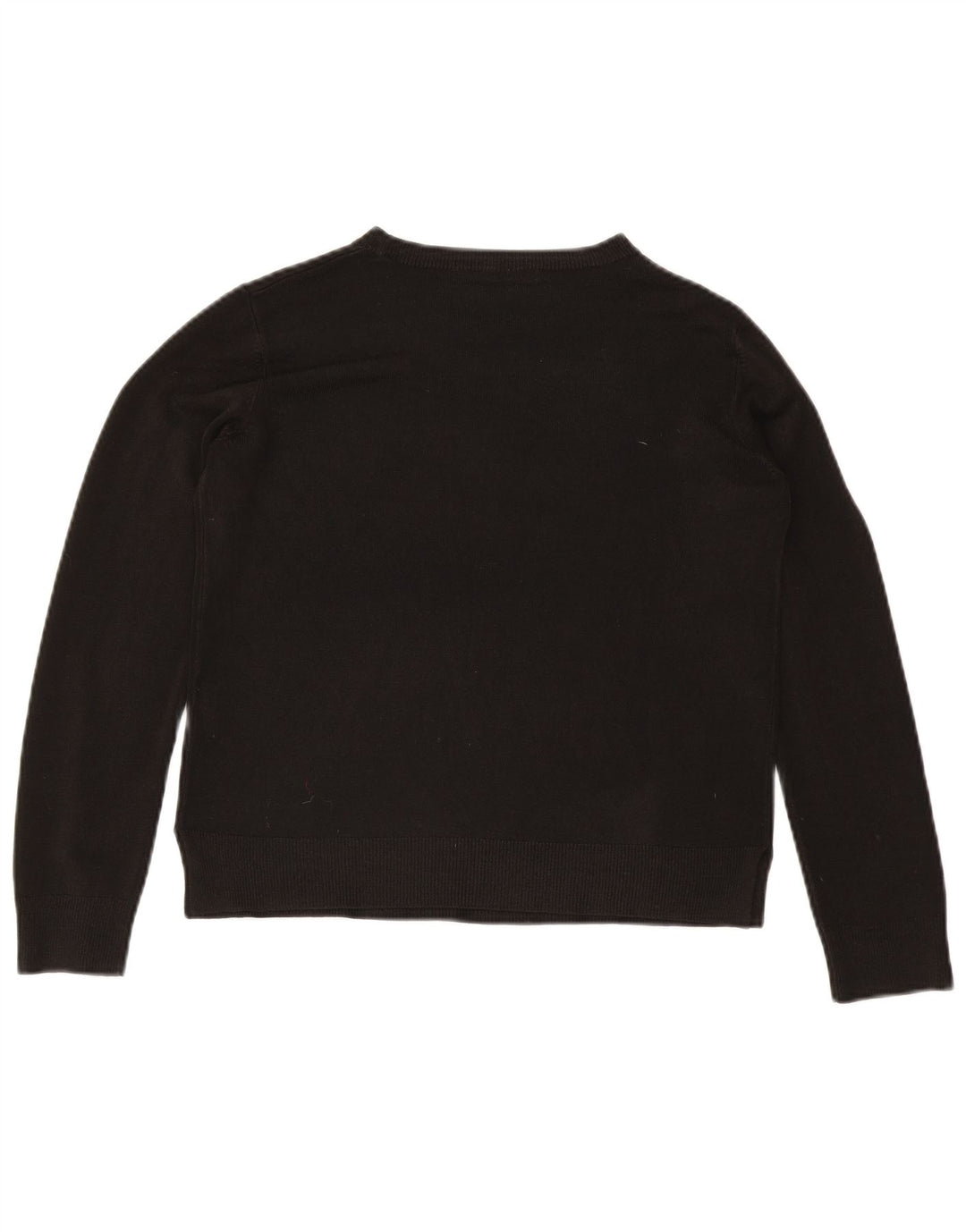 Pulover pentru femei Marks & Spencer cu decolteu triplu UK 14 Medium Negru Acrilic