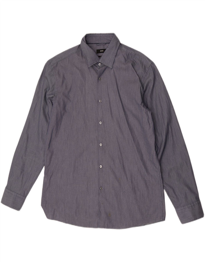 Cămașă pentru bărbați Hugo Boss Slim Fit Mărimea 17 43 XL Blue Check