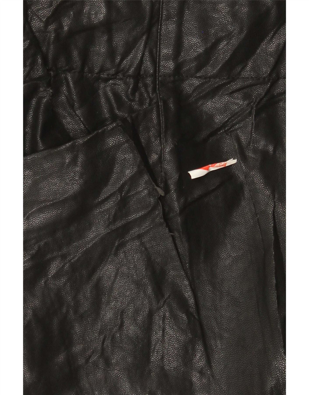 Fusta mini din piele artificială Zara pentru femei Mic W26 Poliuretan negru