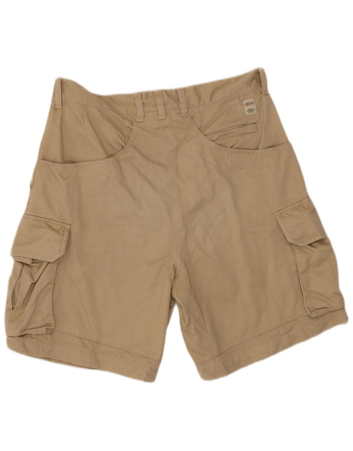 Pantaloni scurți vintage pentru bărbați, tip cargo, W30, bumbac mediu kaki