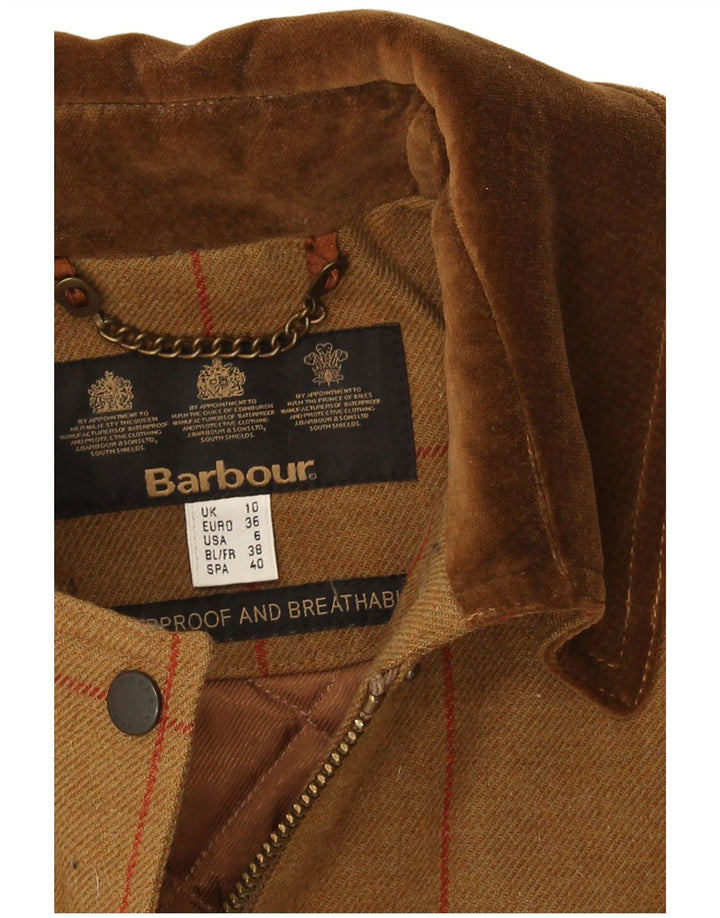 Pardesiu supradimensionat pentru femei Barbour UK 10 Mic Bej Check