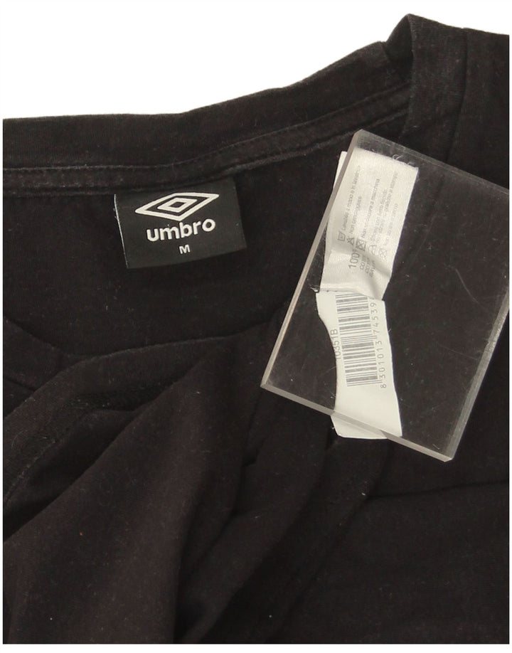 Tricou grafic pentru bărbați Umbro Top Medium Black Bumbac