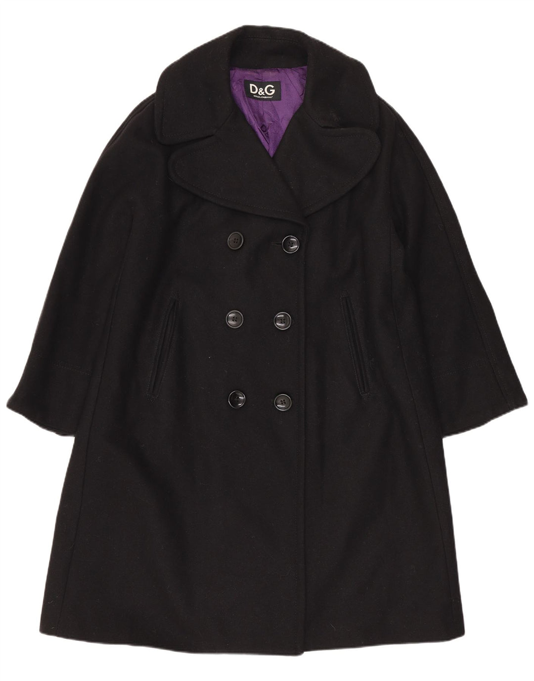 Palton supradimensionat pentru femei Dolce & Gabbana IT 38 XS Lână neagră