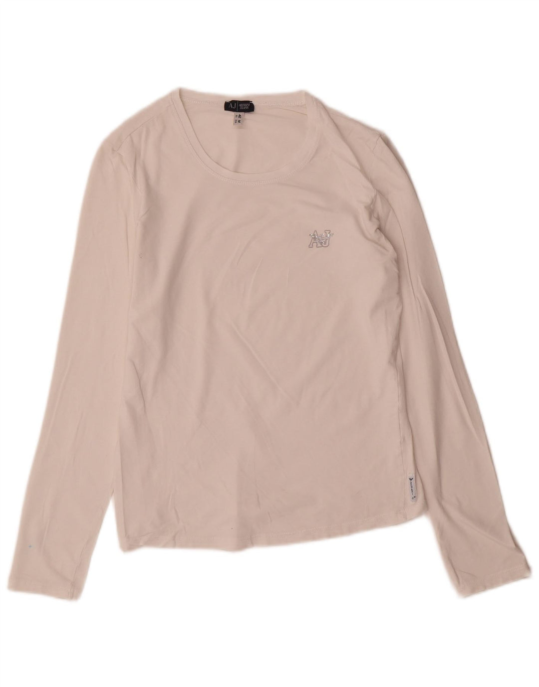 Armani Jeans Top pentru femei cu mânecă lungă UK 12 Medium White