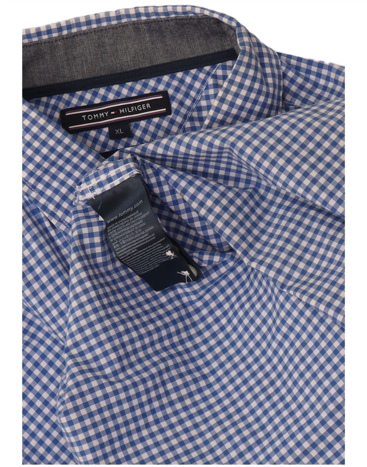 Cămașă pentru bărbați Tommy Hilfiger XL, albastru, bumbac vichy