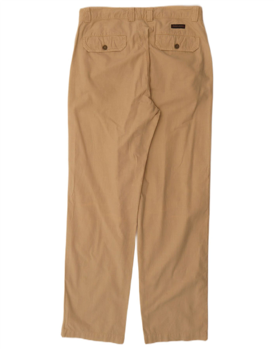 THINK PINK Pantaloni chino drepți pentru bărbați IT 48 Mediu L32 L33 Bej Bumbac