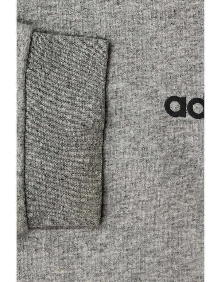 Hanorac grafic pentru bărbați ADIDAS Pulover mare din bumbac gri