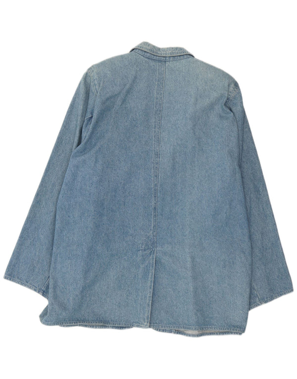 Jachetă vintage pentru femei din denim cu 2 nasturi, UK 18 XL, albastru