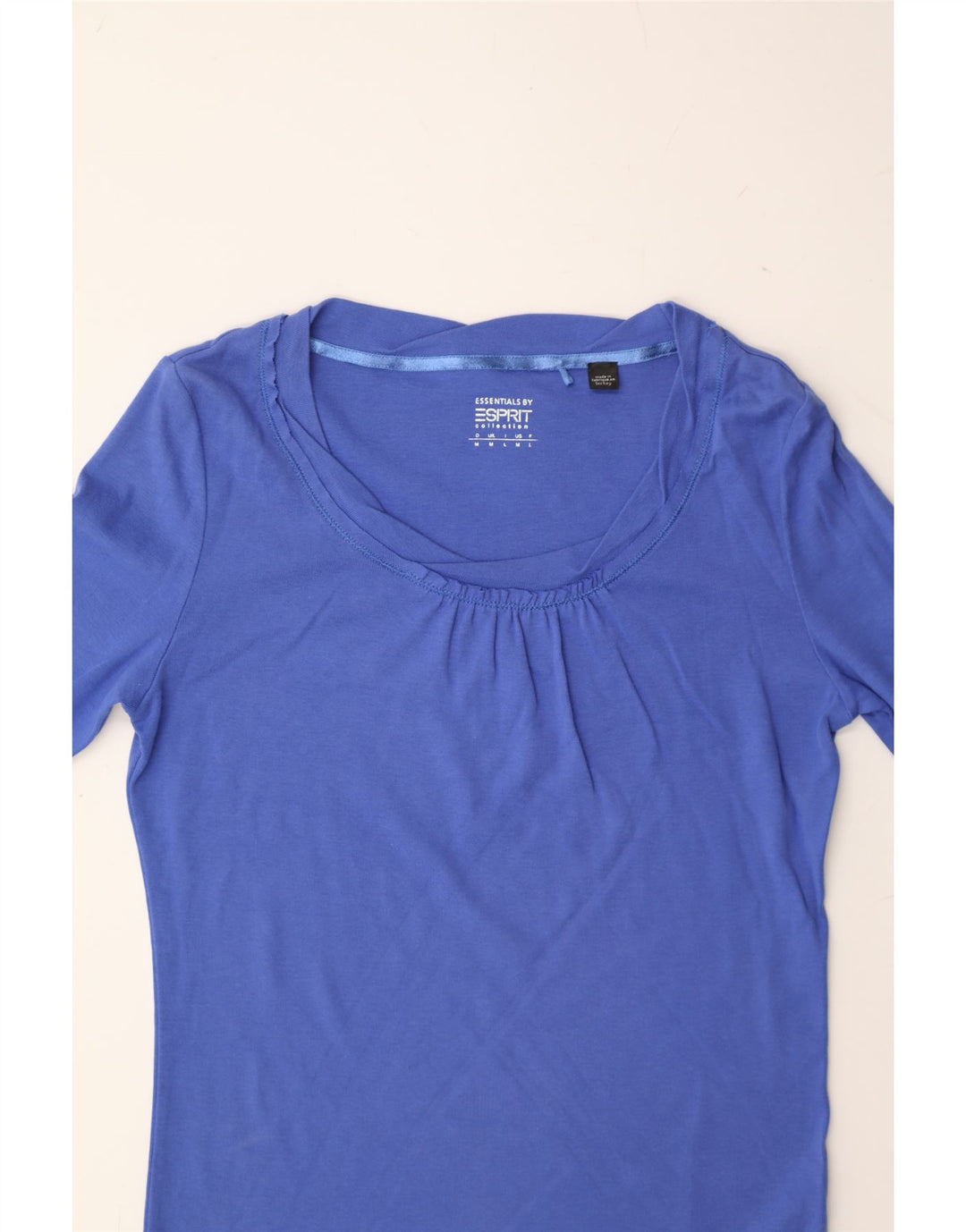 ESPRIT Womens Top Long Sleeve UK 12 Medium Navy Blue Cotton Vintage Esprit and Second-Hand Esprit from Messina Hembry 