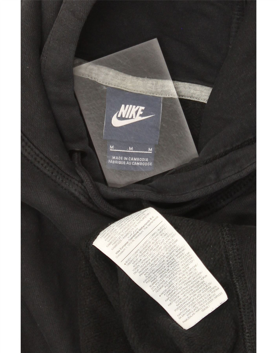 Pulover Nike pentru bărbați, bumbac mediu negru