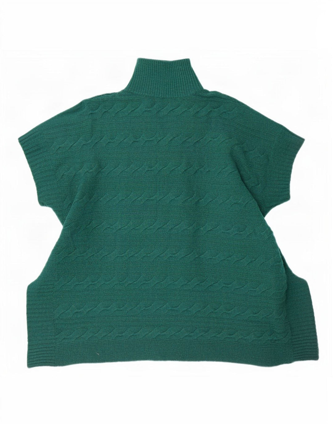 Pulover Poncho Cardigan pentru femei White Stuff Lână de miel cu pături verde mărime