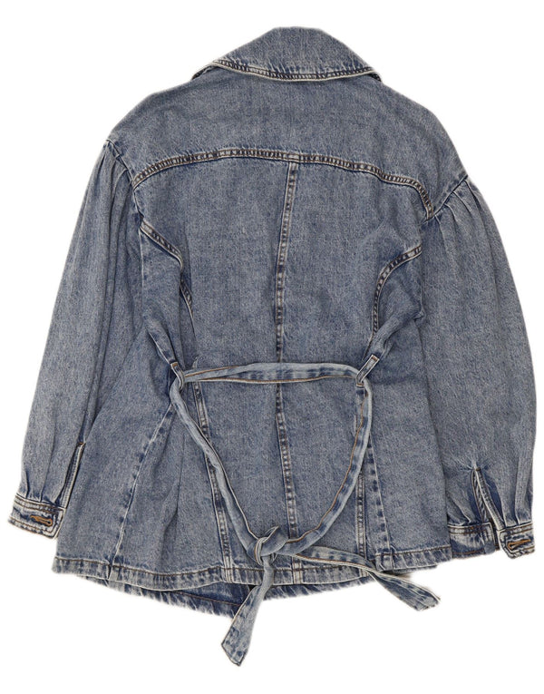 Jachetă de blugi pentru femei Zara UK 10 Small Blue Bumbac