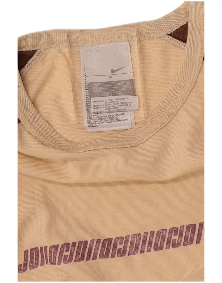Tricou grafic pentru bărbați NIKE Top UK 39/41 Medium Beige Colorblock Bumbac