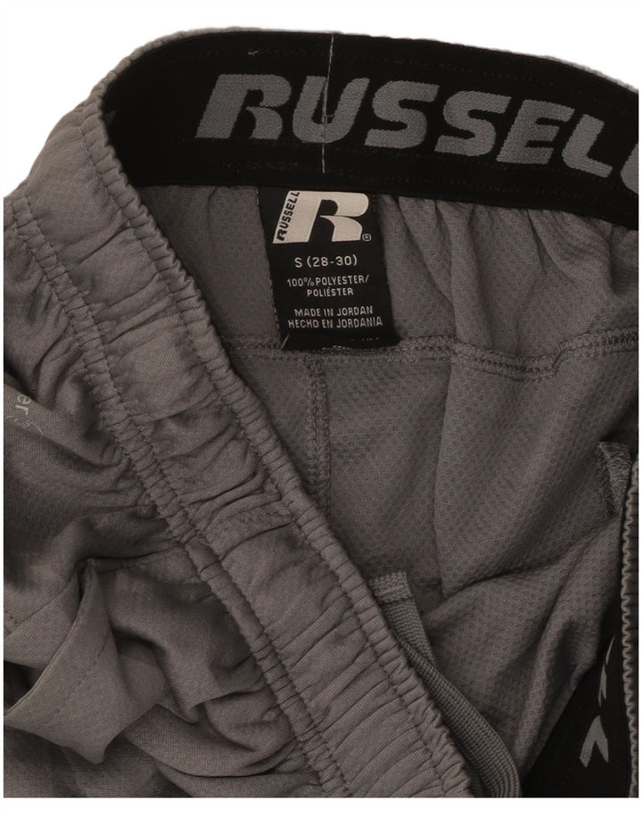 Pantaloni scurți sport pentru bărbați Russell Athletic, gri, poliester color bloc