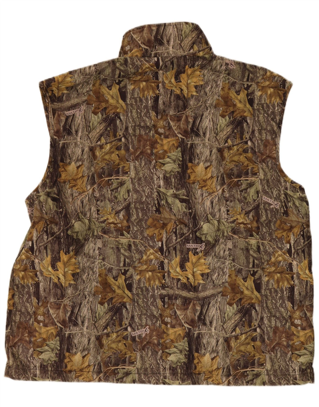 Gilet pentru bărbați VINTAGE cu model abstract UK 44 2XL maro poliester color bloc