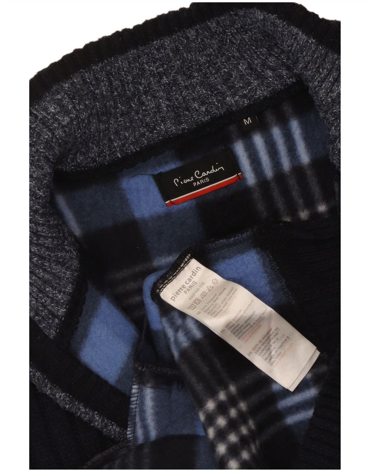 Pulover cardigan fără mâneci pentru bărbați Pierre Cardin, poliester mediu bleumarin