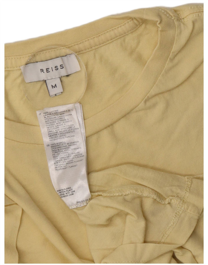 Tricou pentru bărbați Reiss Top din bumbac galben mediu