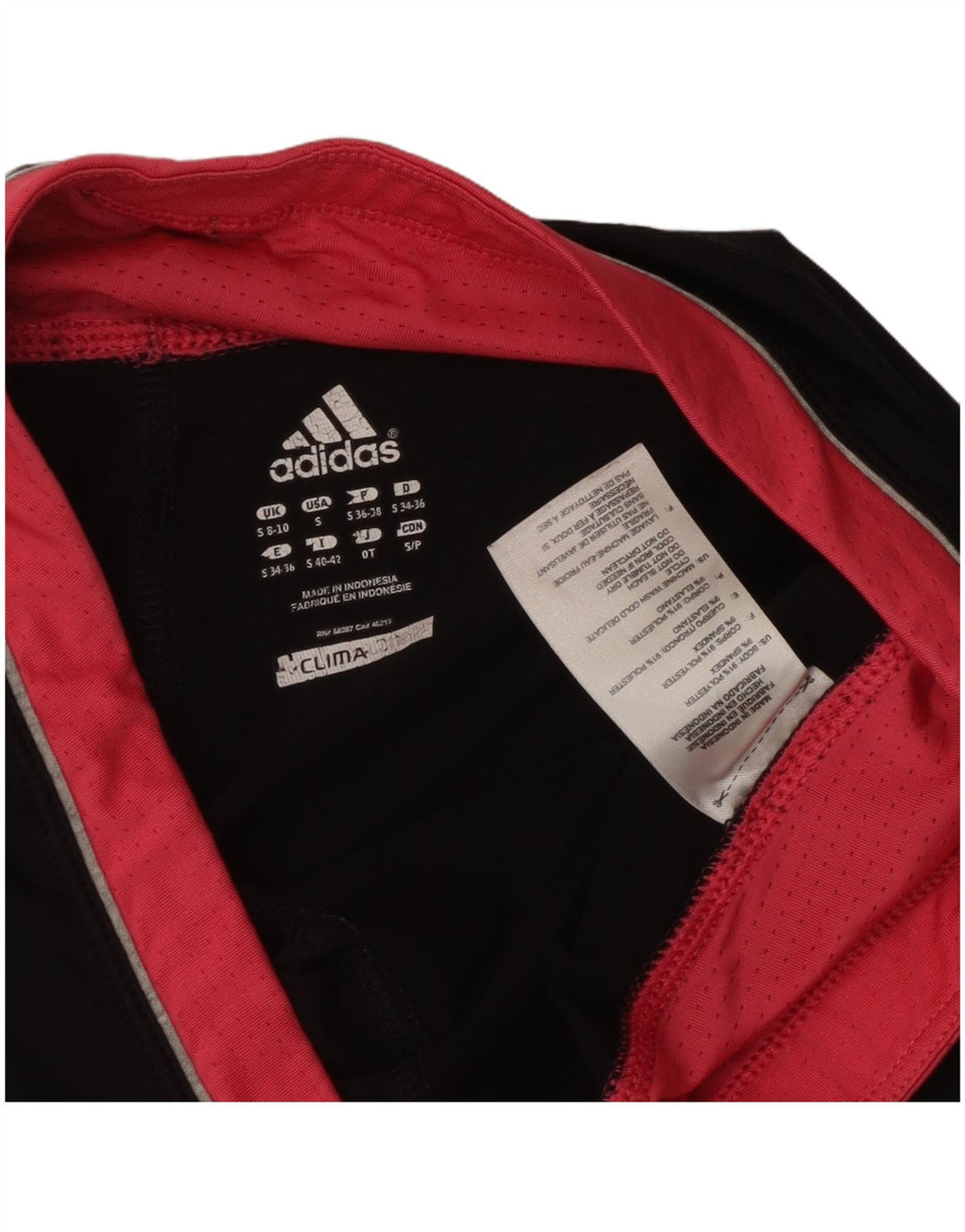 Leggings ADIDAS Climalite Capri pentru femei UK 8/10 Poliester negru mic