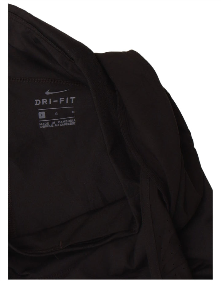 Pantaloni scurți sport Nike Dri Fit pentru femei UK 14, mari, negru, poliester