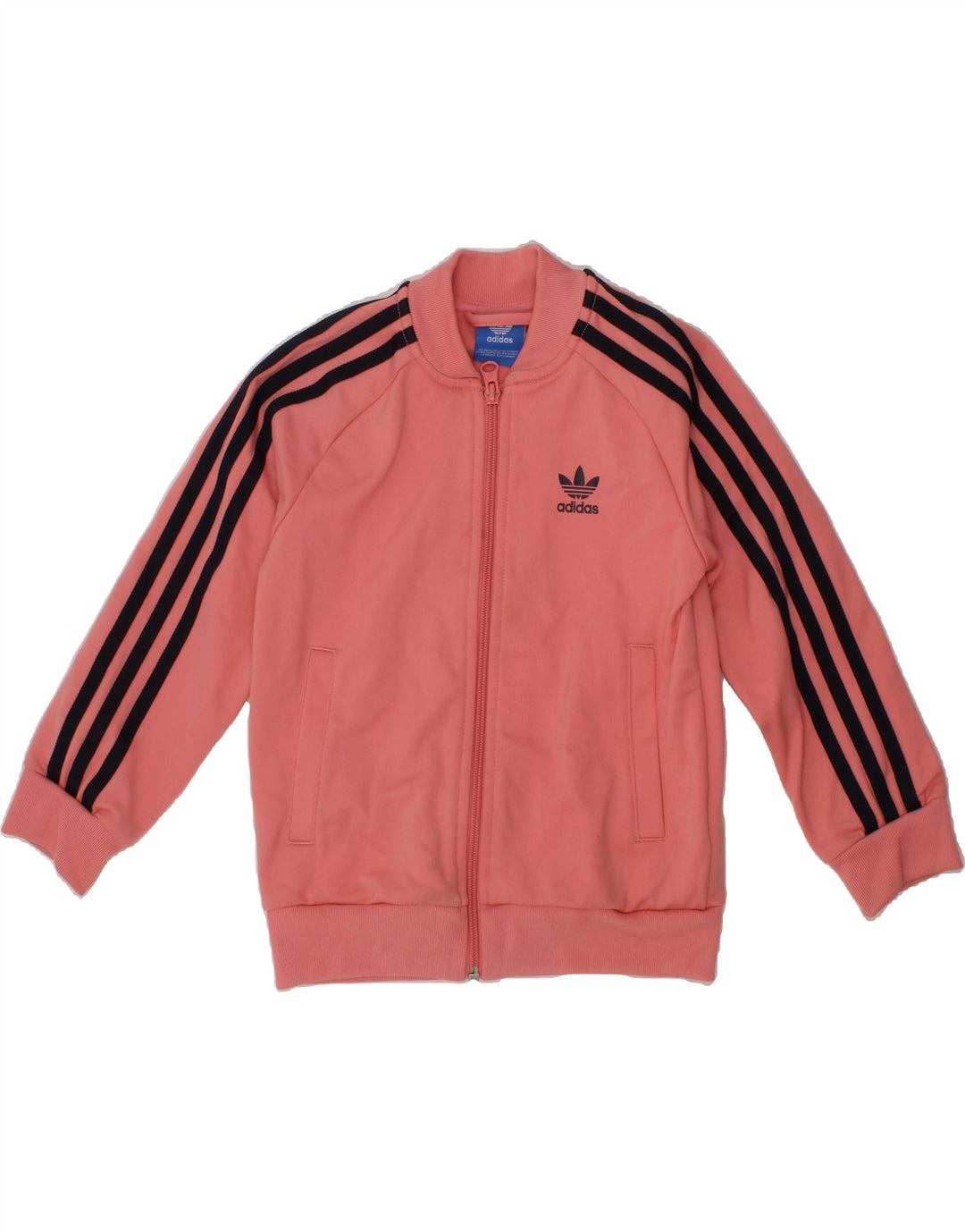 ADIDAS Girls Tracksuit Top Jacket 4-5 Years Pink Polyester Vintage Adidas and Second-Hand Adidas from Messina Hembry 